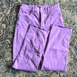 Express Straight Super High Rise Purple Jeans